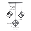 INLIGHT TRIFOTO FOTISTIKO OROFIS KuBOS METALLIKO MAuRO RAG E27 4400-3